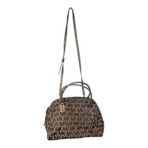 Michael Kors E-1204 Brown Michael Kors Purse Gold STAINED Michael Kors Signature